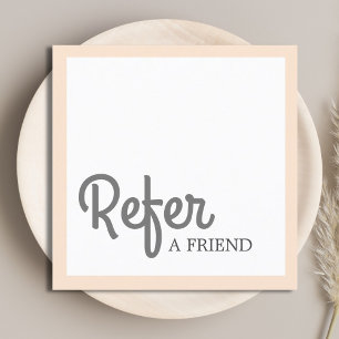 Simple Elegant Pastel Grey  Referral Card