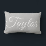 Simple Elegant Personalise Name Monogram  Lumbar Cushion<br><div class="desc">Simple Elegant Personalise Name Monogram Lumbar Pillow</div>