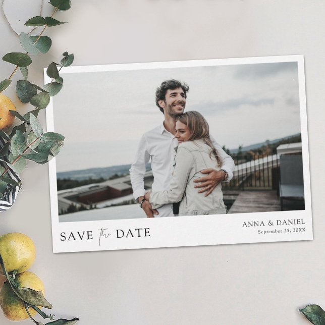 Simple Elegant Personalised Photo Save the Date (Creator Uploaded)