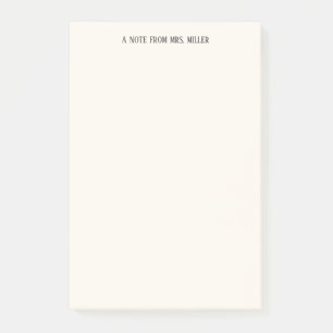 Simple Elegant Personalised Teacher Note