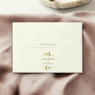 simple elegant personalised wedding envelope