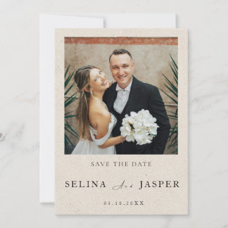 Simple Elegant Photo and Text | Save The Date  Invitation