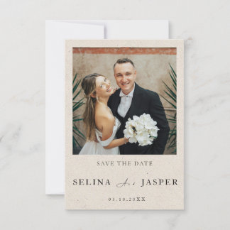 Simple Elegant Photo and Text | Save The Date  Invitation