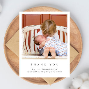 Simple Elegant Photo Baby Shower Postcard