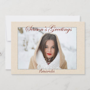 Simple Elegant Photo Christmas Card