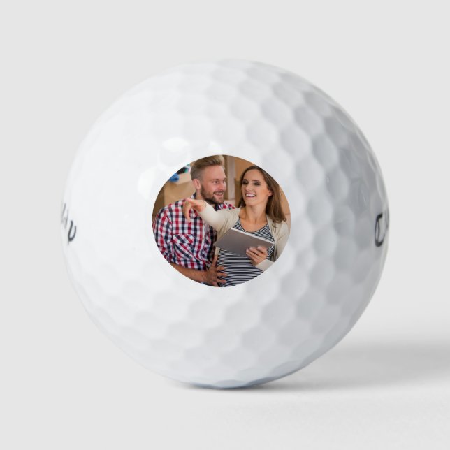 Simple Elegant Photo Golf Balls (Front)