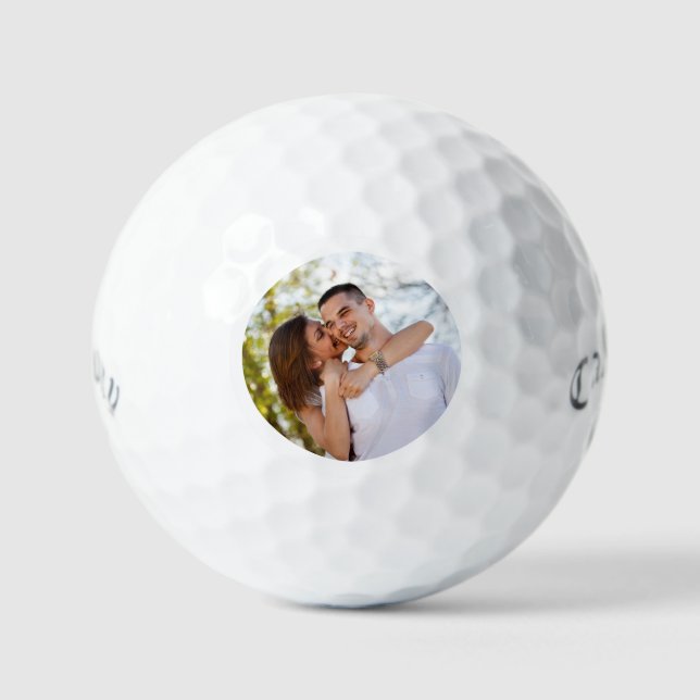 Simple Elegant Photo Golf Balls (Front)