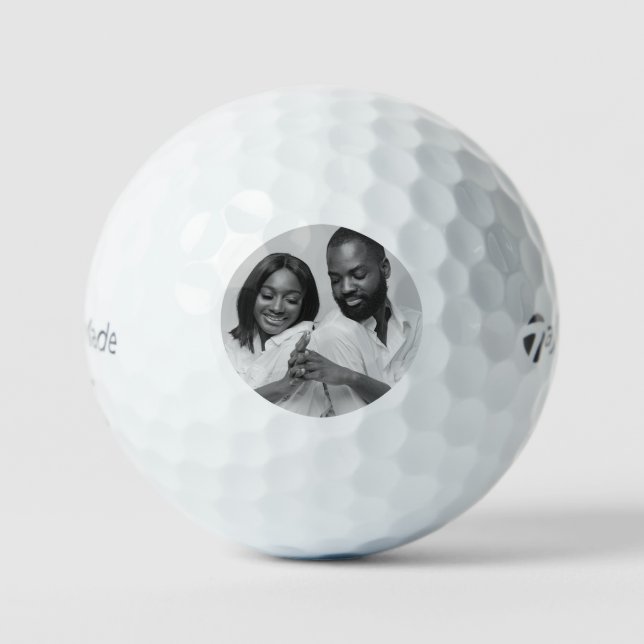 Simple Elegant Photo Golf Balls (Front)