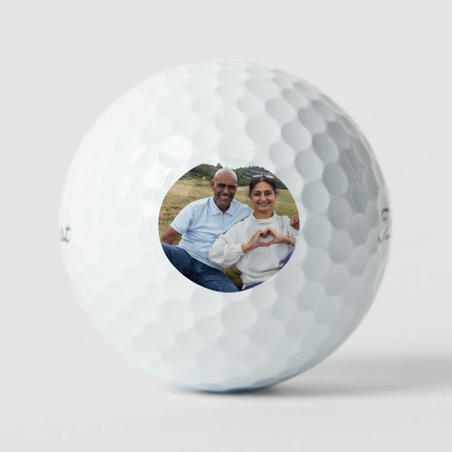 Simple Elegant Photo Golf Balls (Front)