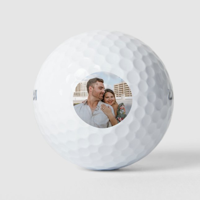 Simple Elegant Photo Golf Balls (Front)