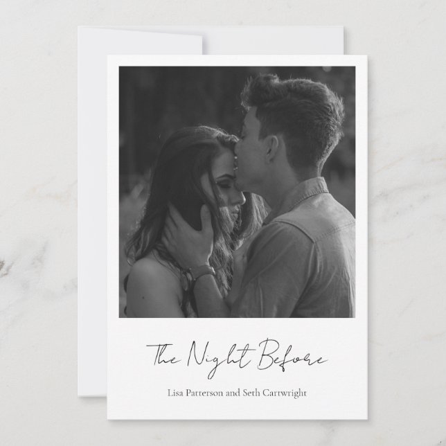 Simple Elegant Photo Modern Rehearsal Dinner Invitation (Front)