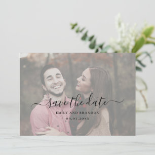 Simple Elegant Photo Modern Wedding Save The Date