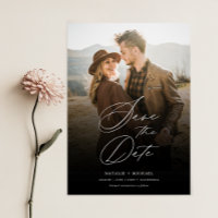Simple Elegant Photo Overlay Wedding Save The Date
