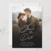 Simple Elegant Photo Overlay Wedding Save The Date