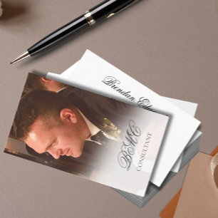 Simple Elegant Photo Professional Business Card