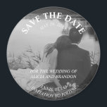 Simple Elegant Photo Wedding Modern Black Magnet<br><div class="desc">Simple,  elegant,  black and white,  modern photo Wedding,  Save the Date magnet. You can personalise it with your details.</div>