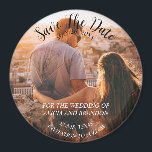Simple Elegant Photo Wedding Modern Rustic Magnet<br><div class="desc">Simple,  elegant,  whimsical,  modern photo Wedding,  Save the Date magnet. You can personalise it with your details.</div>