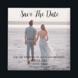 Simple Elegant Photo Wedding Modern Whimsy Magnet<br><div class="desc">Simple,  elegant,  black and white,  modern photo Wedding,  Save the Date magnet. You can personalise it with your details.</div>