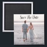 Simple Elegant Photo Wedding Modern Whimsy Magnet<br><div class="desc">Simple,  elegant,  black and white,  modern photo Wedding,  Save the Date magnet. You can personalise it with your details.</div>