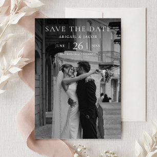 Simple Elegant Photo Wedding Save the Date