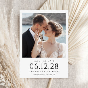 Simple Elegant Photo Wedding Save the Date