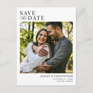 Simple Elegant Photo Wedding Save the Date Announcement Postcard