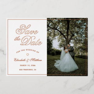 Simple Elegant Picture Wedding Save The Date