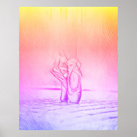 Simple Elegant Pink Ballet Shoes Rainbow