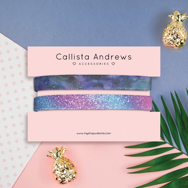 Simple Elegant Pink Black Hearts Bracelet Display (Creator Uploaded)