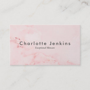 Simple Elegant Pink Marble Professional Business Card