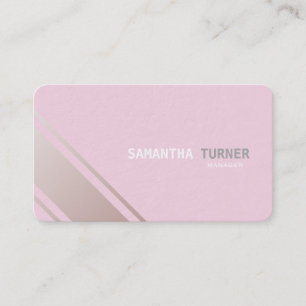 Simple Elegant Pink Textured Professional Custom Business Card