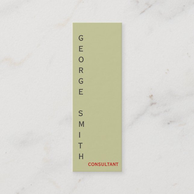 Simple Elegant Plain Consultant Business Card (Front)