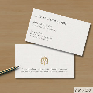 Simple Elegant Premium Linen Business Card