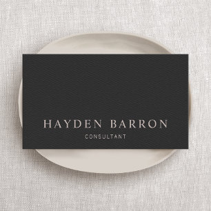 Simple Elegant Professional Black Business Card