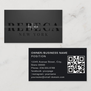 Simple Elegant Professional Black Business Card