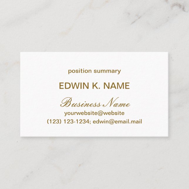 Simple Elegant Professional Business Cards (Front)