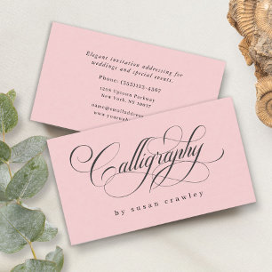 Simple Elegant Professional Calligrapher Services Business Card