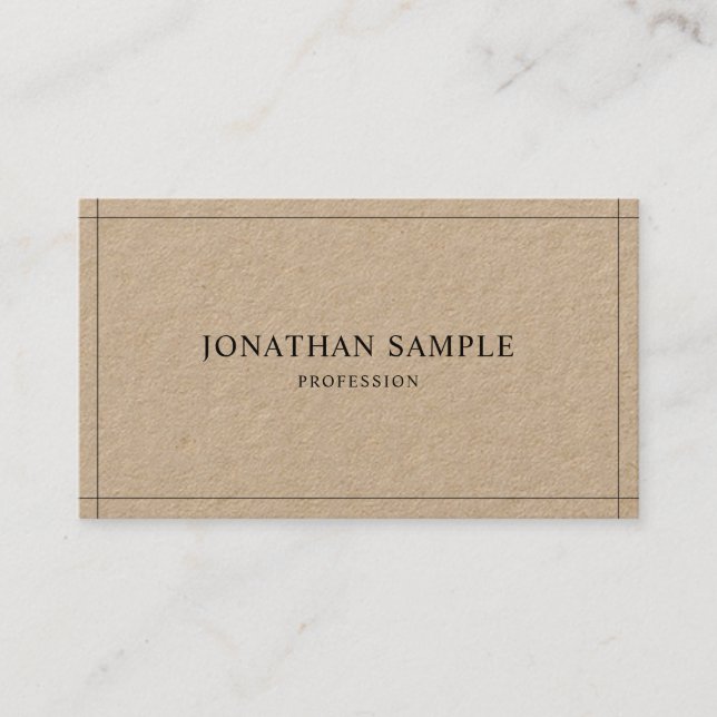 Simple Elegant Professional Modern Plain Luxury Business Card (Front)