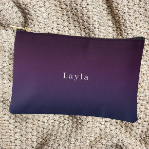 Simple Elegant Purple  Accessory Pouch