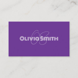 Simple Elegant Purple Minimalist Business Card