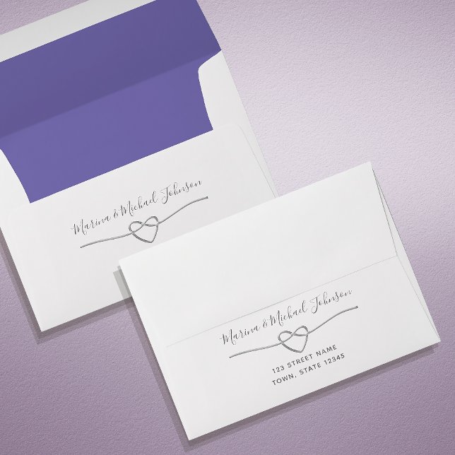 Simple Elegant Purple Wedding Envelope (Creator Uploaded)