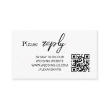 Simple Elegant QR Code Modern Enclosure Card