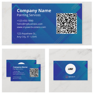 Simple Elegant QR Code Scannable Logo Business Card