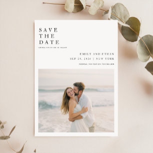 Simple Elegant QR Code Wedding Photo Save The Date