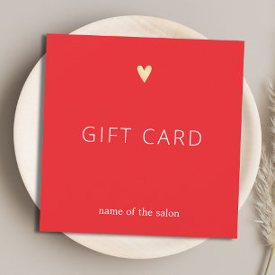 Simple Elegant Red Faux Gold Heart Beauty