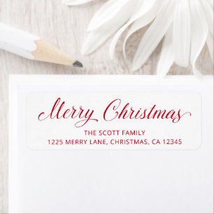 Simple Elegant Red Script Modern Christmas