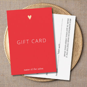 Simple Elegant Red White Gold Heart Beauty