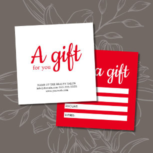 Simple Elegant Red White Salon 