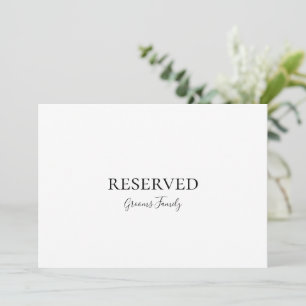 Simple Elegant Reserved Sign