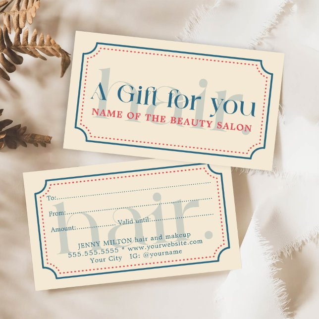 Simple Elegant Retro Blue Gift Beauty (Creator Uploaded)